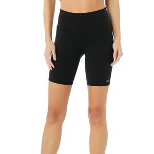 Alo High-Waist Biker Short Black SZ M